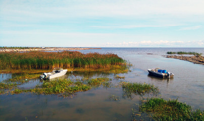Two boats on the lake