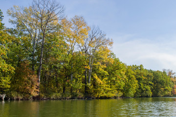 Obraz premium Autumn landscape on the river