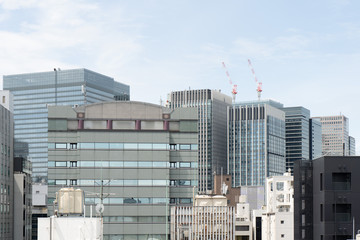 Tokyo city skyline. Modern buildings. Japan city