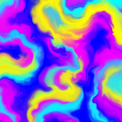 Contemporary painting. Beautiful waves. Hand painted image for creative design of posters, wallpapers, websites, cards, invitations. Trendy artistic style. Abstraction. Fine art. Neon colours.