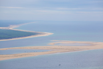 Photographie aérienne du bassin d'Arcachon, Vendée, France