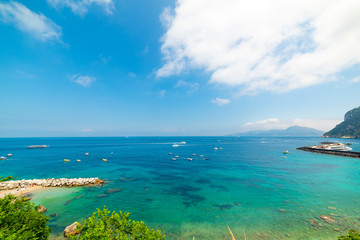Clouds over beautiful Capri island