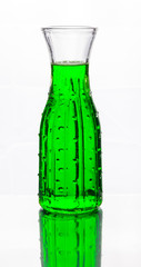 glass of water on white background