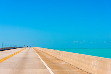 Clear sky over Florida's Overseas highway