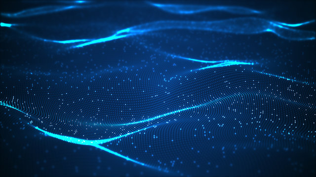 Technology digital wave background concept.