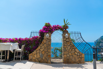 Small gates by the cliff in Positano