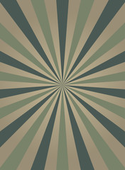 Sunlight narrow retro faded grunge background. dirty grey and green color burst background.