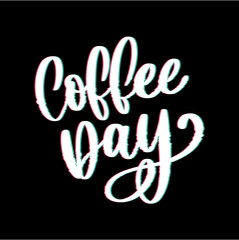 1 October International coffee day Logo. World Coffee day Logo Icon vector illustration on white background.