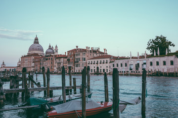 Naklejka premium Panoramic view of Venice grand canal view with historical buildings