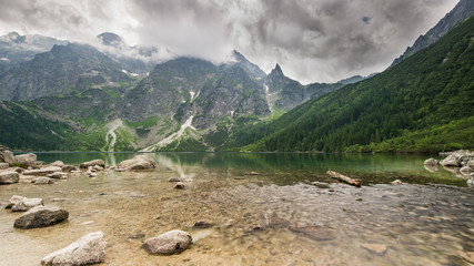 mountain landscape with lake