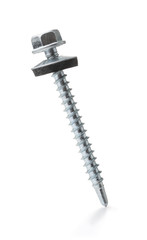 Front view of single roofing screw