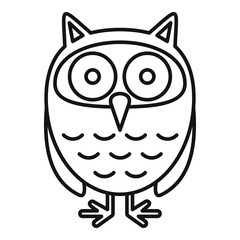 Owl bird icon. Outline owl bird vector icon for web design isolated on white background