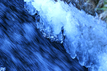 Ice from a small river