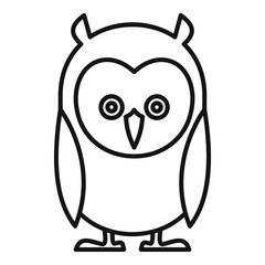 Owl kid icon. Outline owl kid vector icon for web design isolated on white background