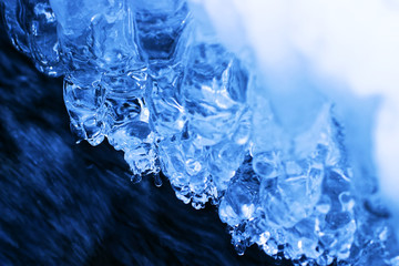 Ice from a small river