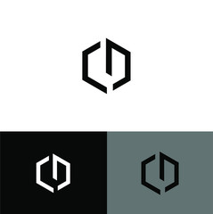 Letter CD abstract vector logo monogram template