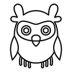 Sleeping owl icon. Outline sleeping owl vector icon for web design isolated on white background
