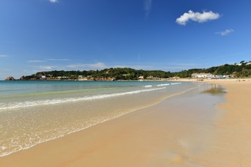 St Brelades Bay, Jersey, U.K. Picturesque beach at the start of Autumn.