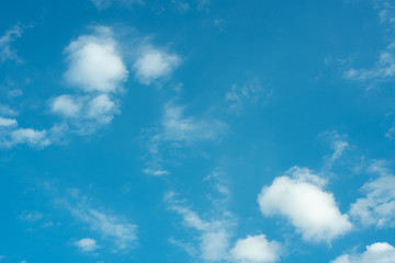 Beautiful white clouds against the blue sky