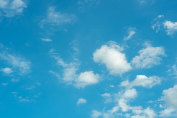 Beautiful white clouds against the blue sky
