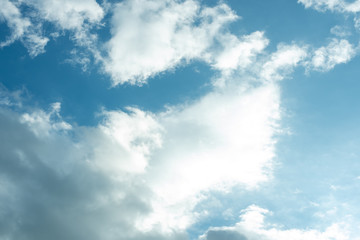 Beautiful white clouds against the blue sky