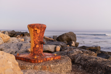 Fototapeta premium Rusty boat mooring on the beach