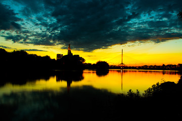 Stormy downtown Winnipeg - home of the Winnipeg Jets looking a little stormy