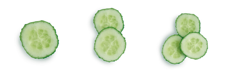 cucumber piece isolated on white background