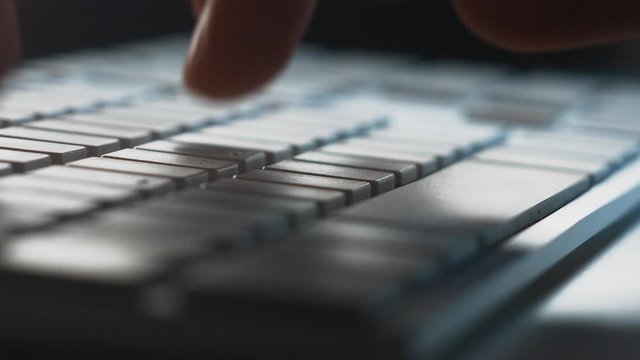 Close Up Shot of Typing Text or Chatting or Sending Messages At Night