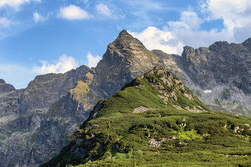 Fototapeta na wymiar View of the Tatra Mountains. Koscielec Peak.