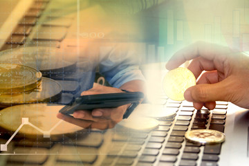 digital cryptocurrency in future of money concept