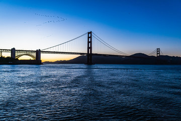 Fototapeta na wymiar Sunset of Golden Gate Bridge