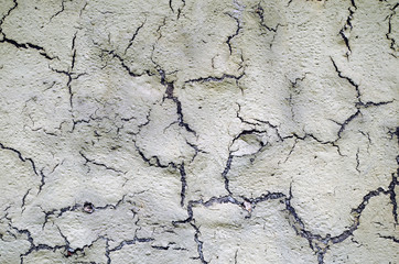 Close up of crackles in a wall