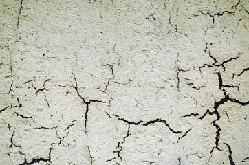 Close up of crackles in a wall