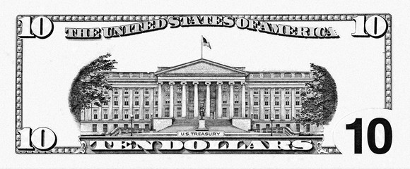 U.S. dollar border with empty middle area © Ruslan