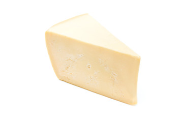 Parmesan cheese pieces isolated