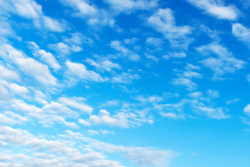 A huge blue sky with beautiful white clouds. Background.