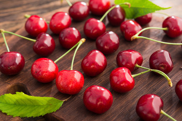 Fresh red cherries