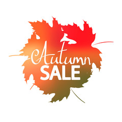 Autumn Sale, banner design template, discount tag, Fall offer, app icon, vector illustration