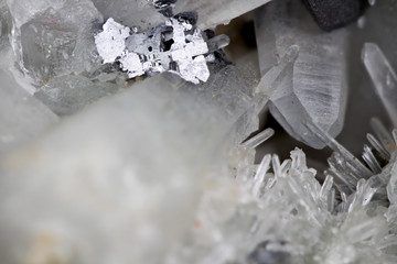 Close up of crystals grow