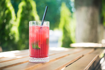 Cold summer refreshing cocktail