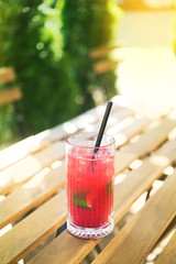 Cold summer refreshing cocktail