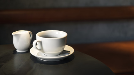 White espresso coffee cup