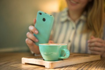 Woman food blogger shoots content