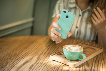 Woman food blogger shoots content