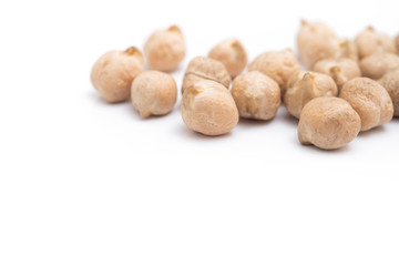 Grain raw chickpeas isolated