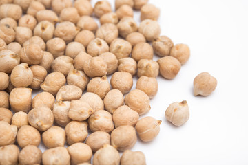 Grain raw chickpeas isolated