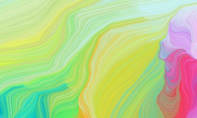 curved lines waves with light green, dark khaki and light sea green colors. modern dynamic background and creative wallpaper art drawing