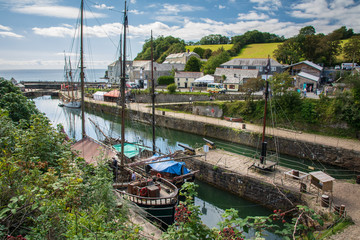 Charlestown Cornwall UK Summer Wide angle Photo