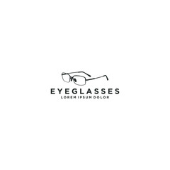 Eyeglasses logo design - modern simple and clean logo eye glass